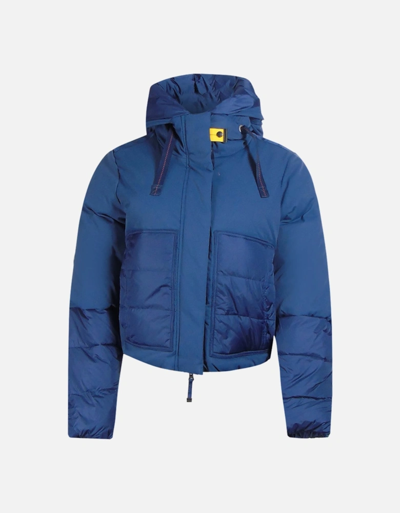 Otaca Navy Blue Hooded Down Jacket