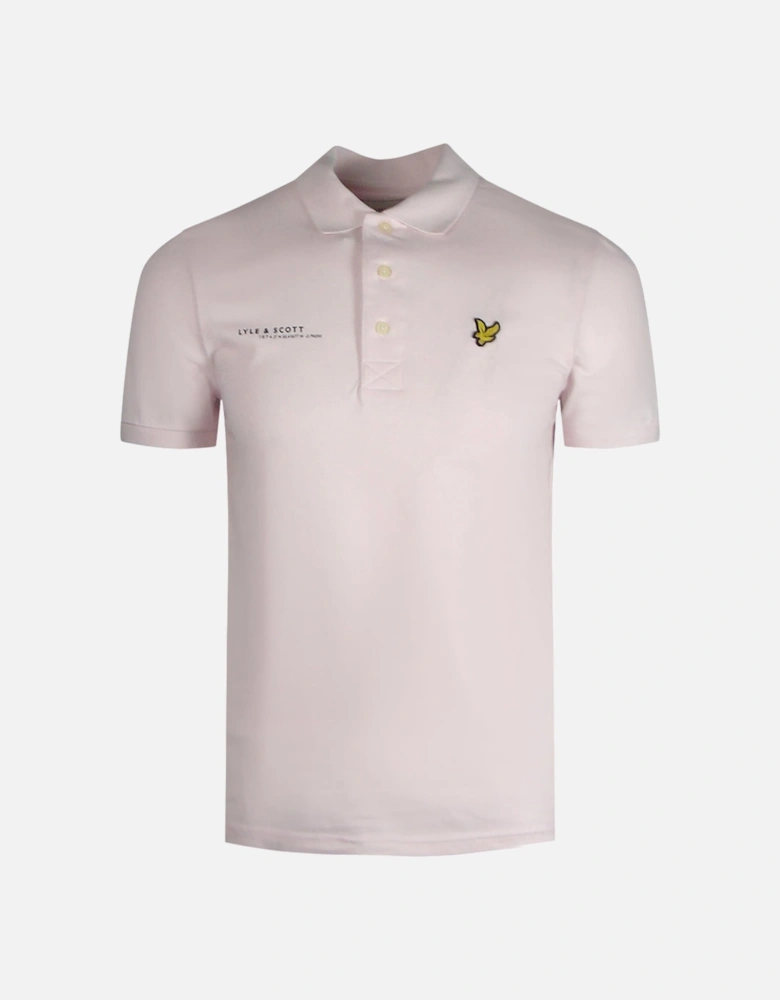 Lyle & Scott Co-Ordinates Print Tipped Collar Light Pink Polo Shirt