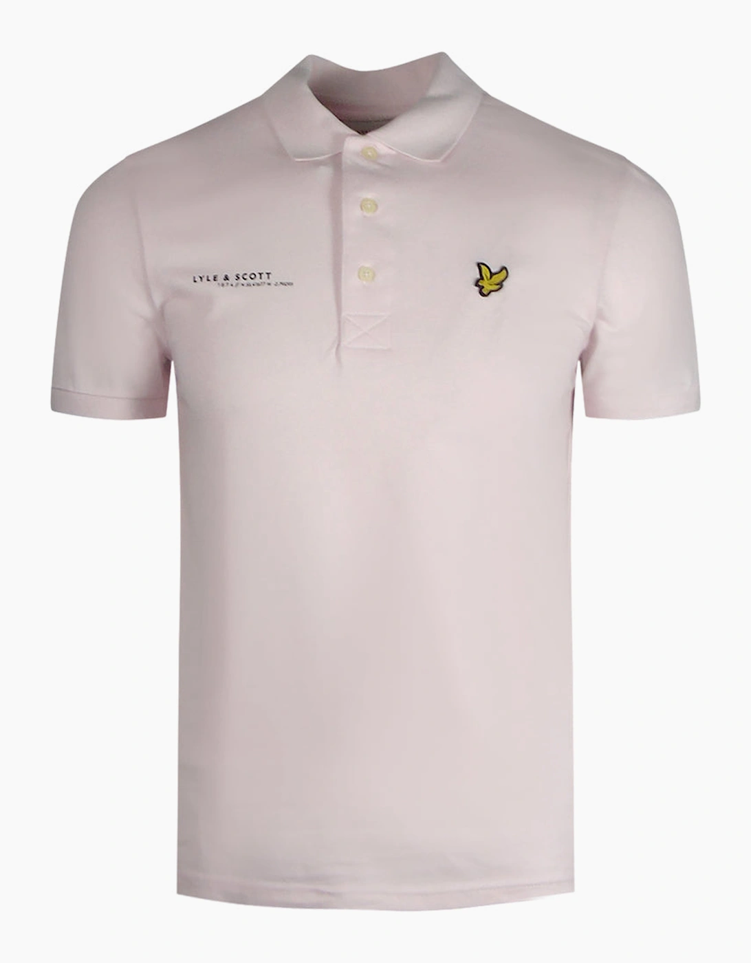 Men's Lyle & Scott Co-Ordinates Print Tipped Collar Light Pink Polo Shirt - Size: 36