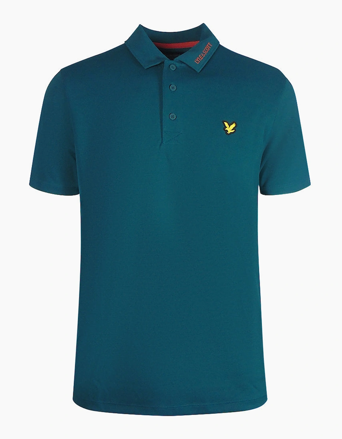 Men's Lyle & Scott Collar Logo Short Sleeved Golf Green Polo Shirt - Size: 34