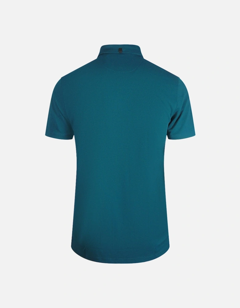 Lyle & Scott Collar Logo Short Sleeved Golf Green Polo Shirt