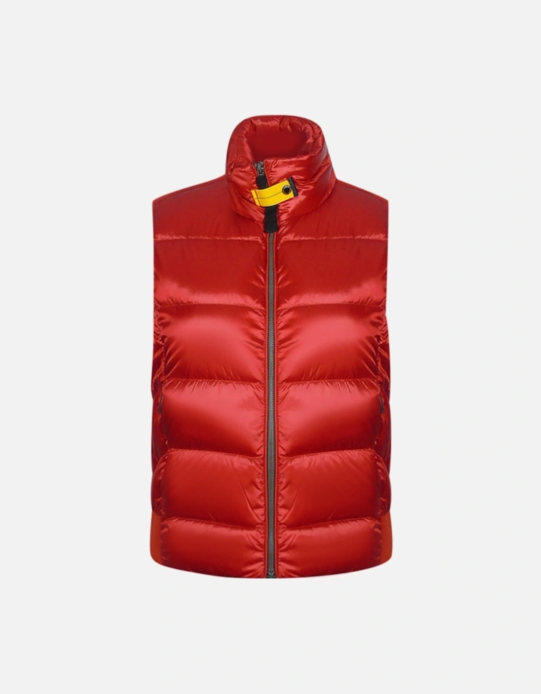 Ali Red Down Gilet Jacket