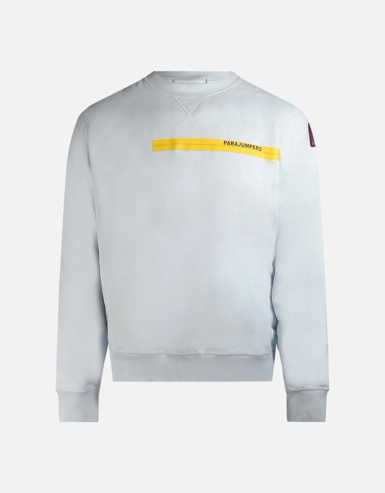 Taped Logo White Sweatshirt