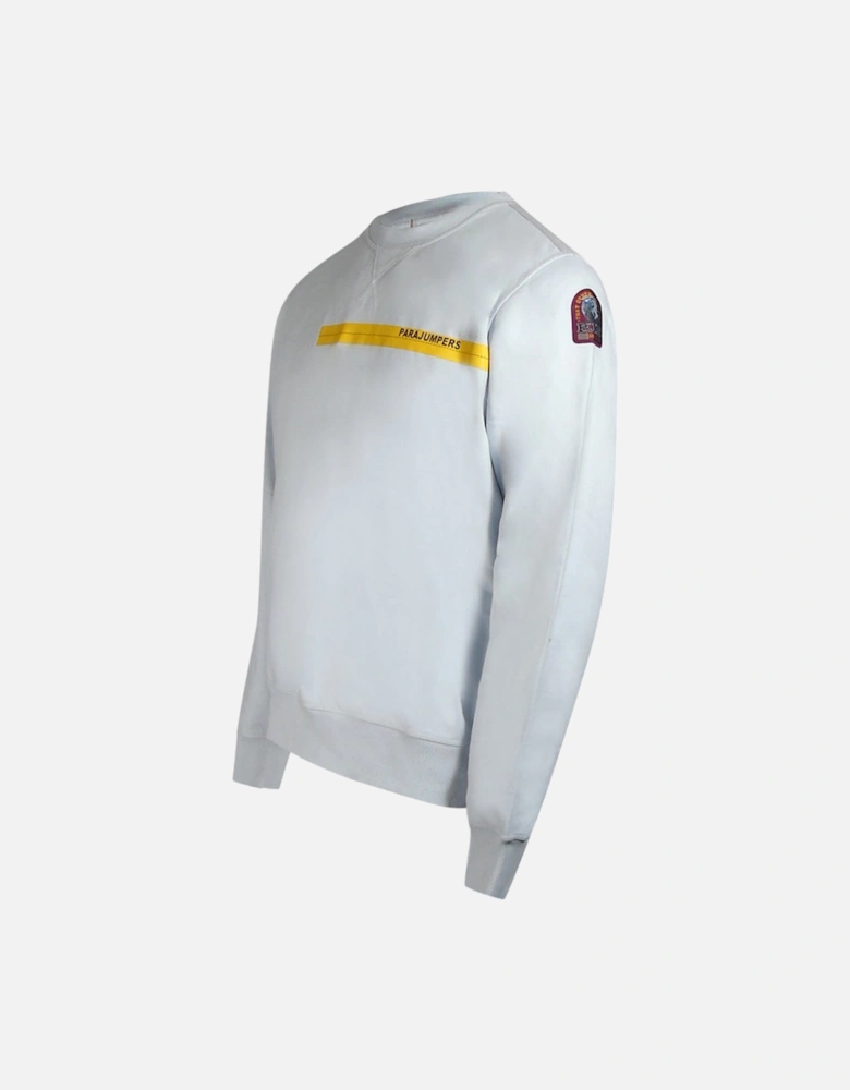 Taped Logo White Sweatshirt