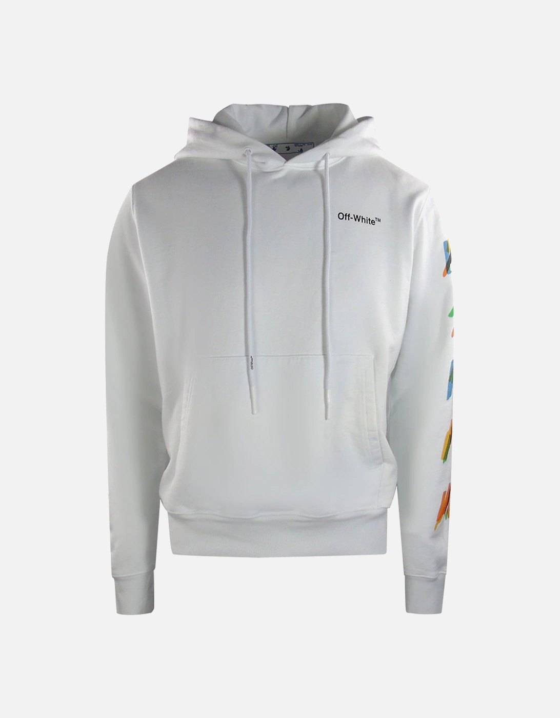 SMR Print Logo Slim Fit White Hoodie, 4 of 3