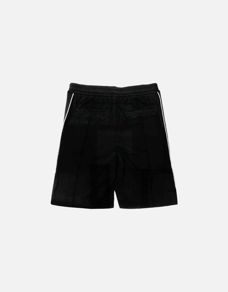 Classic Fit Branded Side Logo Black Shorts