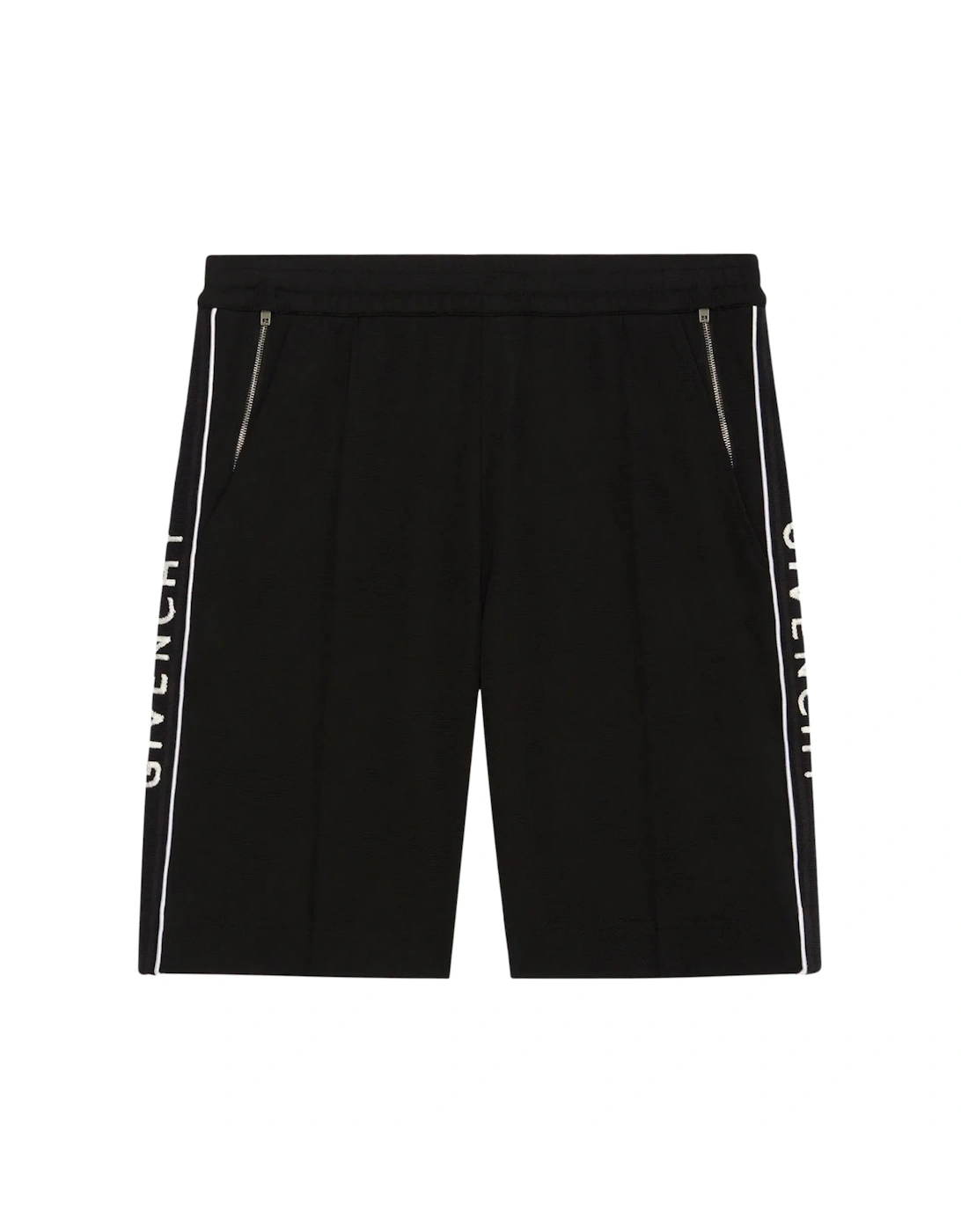 Men's Givenchy Classic Fit Branded Side Logo Black Shorts - Size: 37/36/32