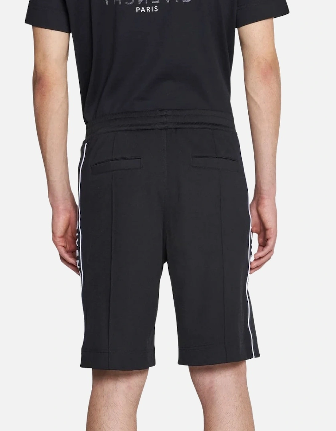 Classic Fit Branded Side Logo Black Shorts