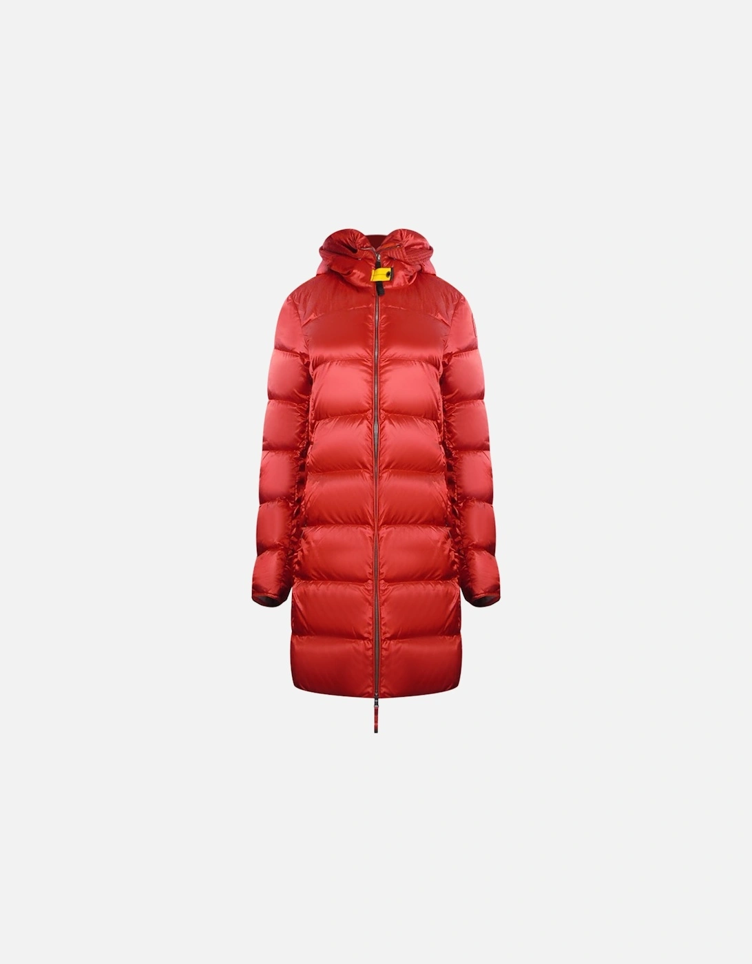 Marion Red Long Hooded Down Jacket, 4 of 3