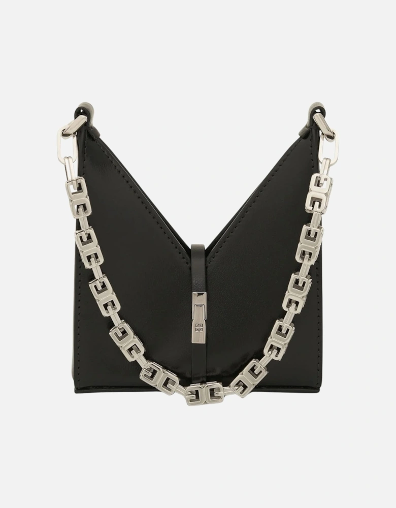 Cut Out With Chain Black Micro Bag