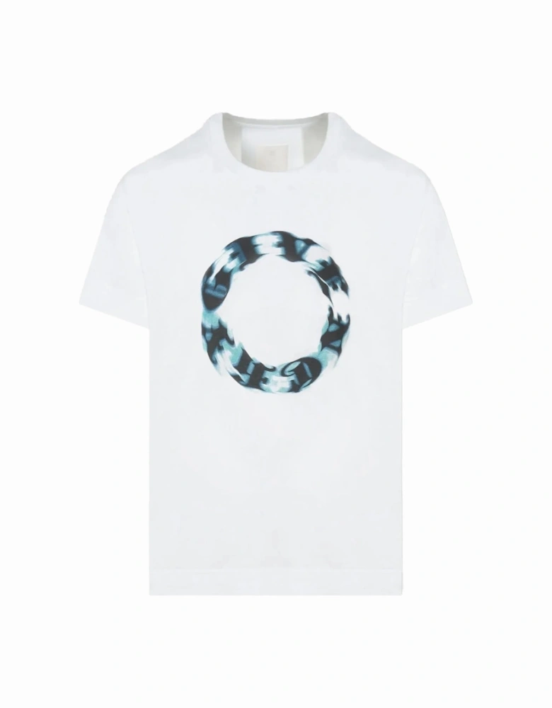 Circle Logo Oversized White T-Shirt