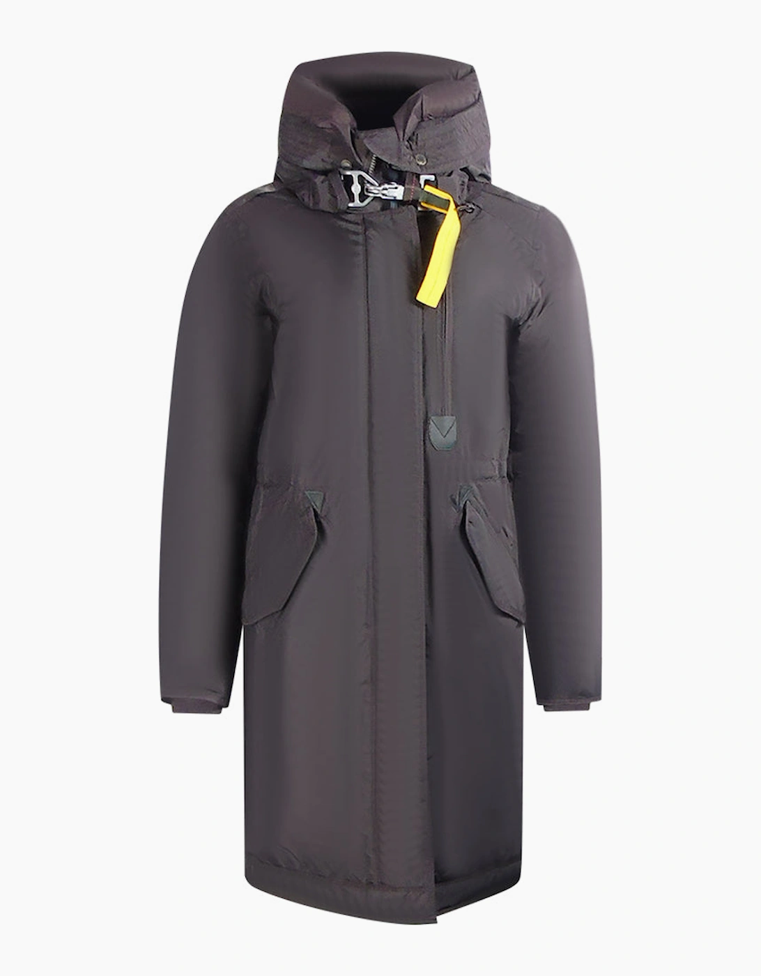 Women's Parajumpers Tank Obsidian Dark Brown Hooded Down Jacket - Grey - Size: 10/8