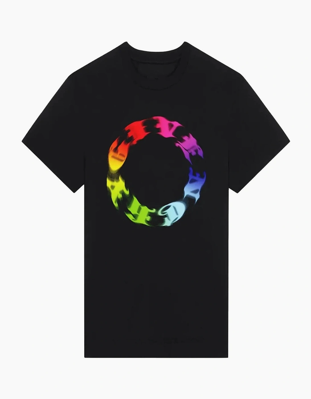 Givenchy Men's Black Circle Logo Oversized T-Shirt  36 S