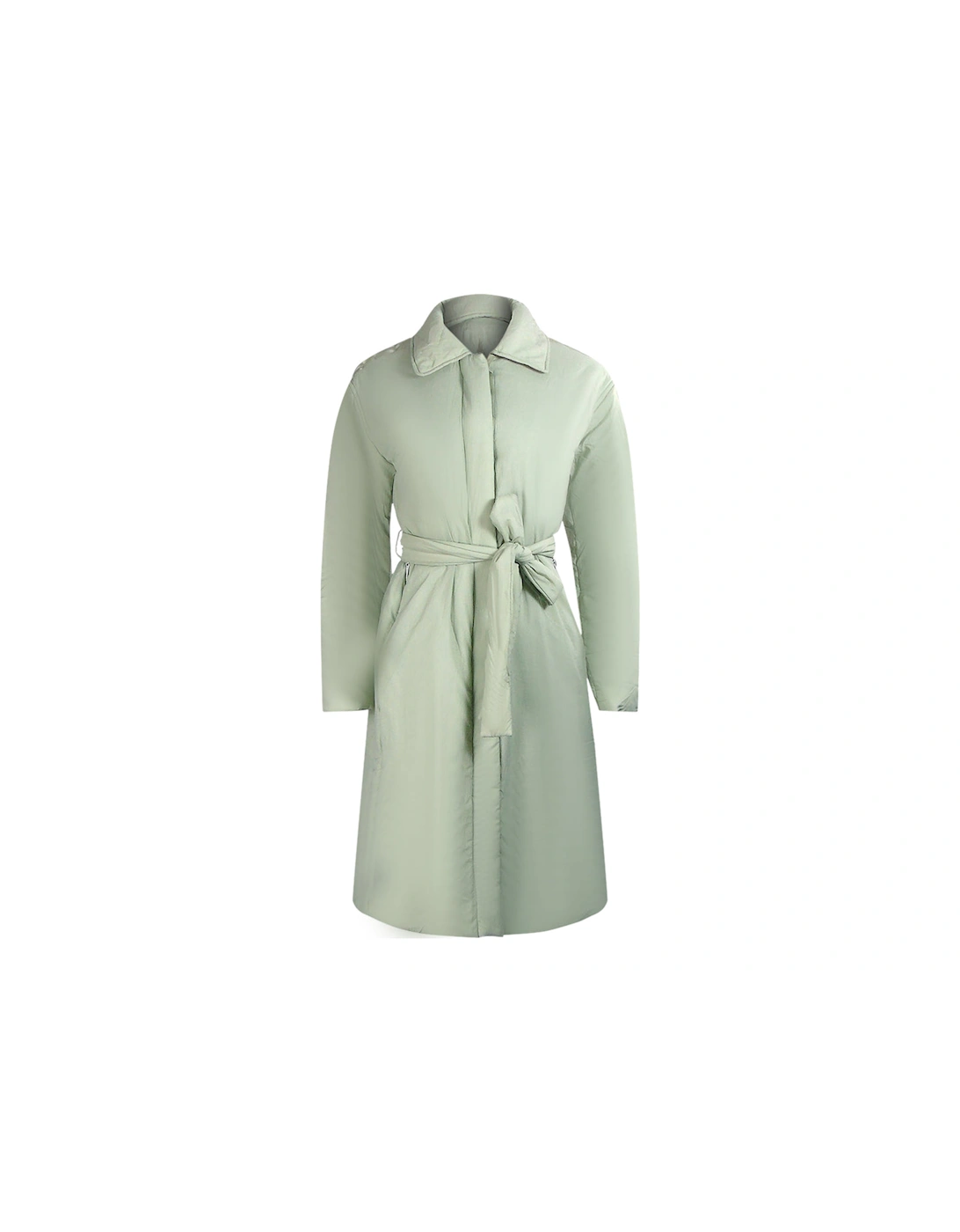 Women's Parajumpers Melicent Nile Green Padded Oversize Long Jacket - Size: 10/8