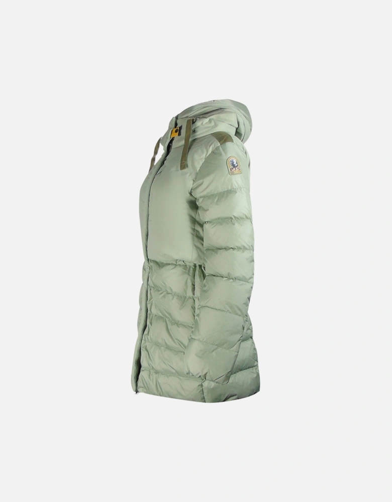 Inga Nile Green Long Hooded Down Jacket