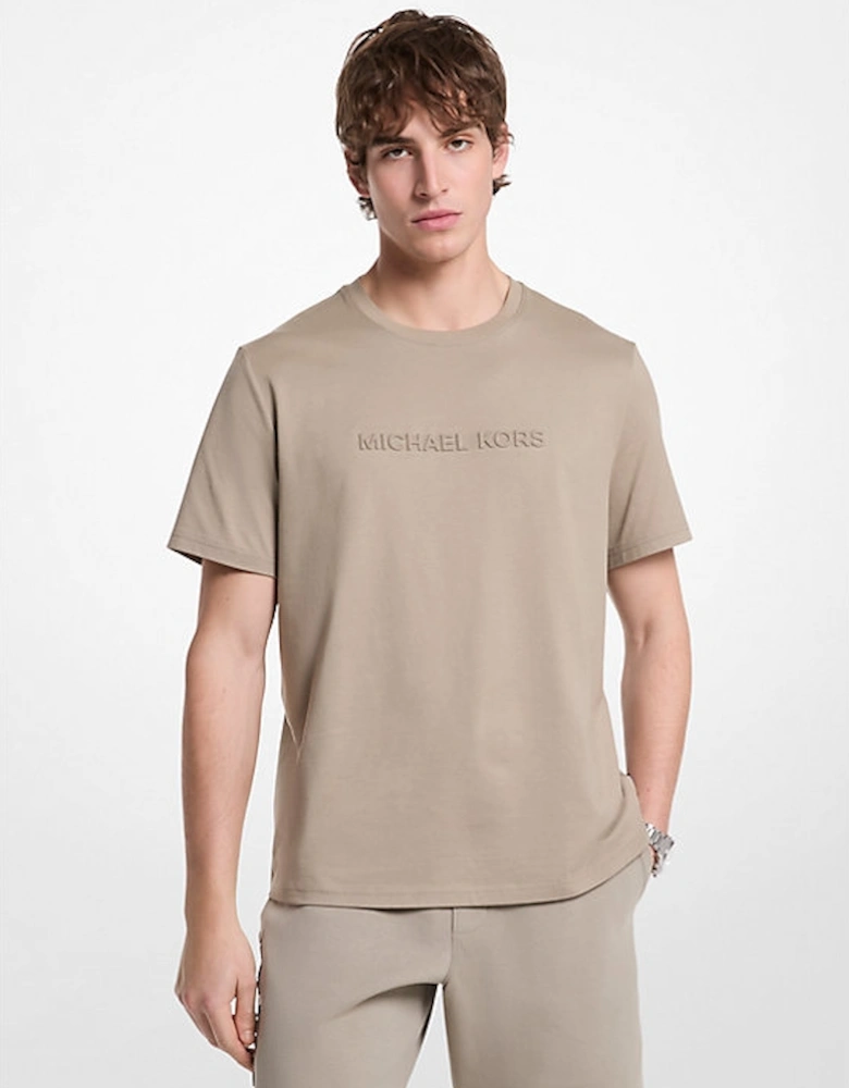 Logo Embossed Cotton T-Shirt