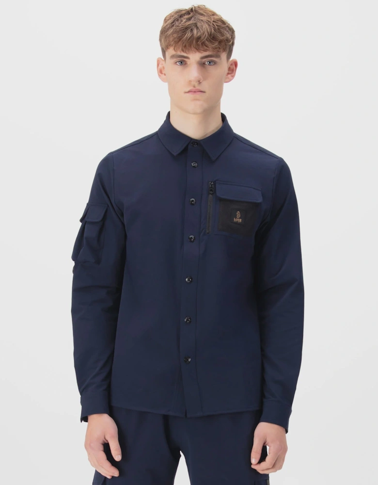 LUKE1977 Hulun Technical Overshirt - Navy Blue