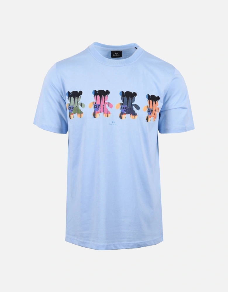 Reg Fit Ss Teddy T-shirt Light Blue