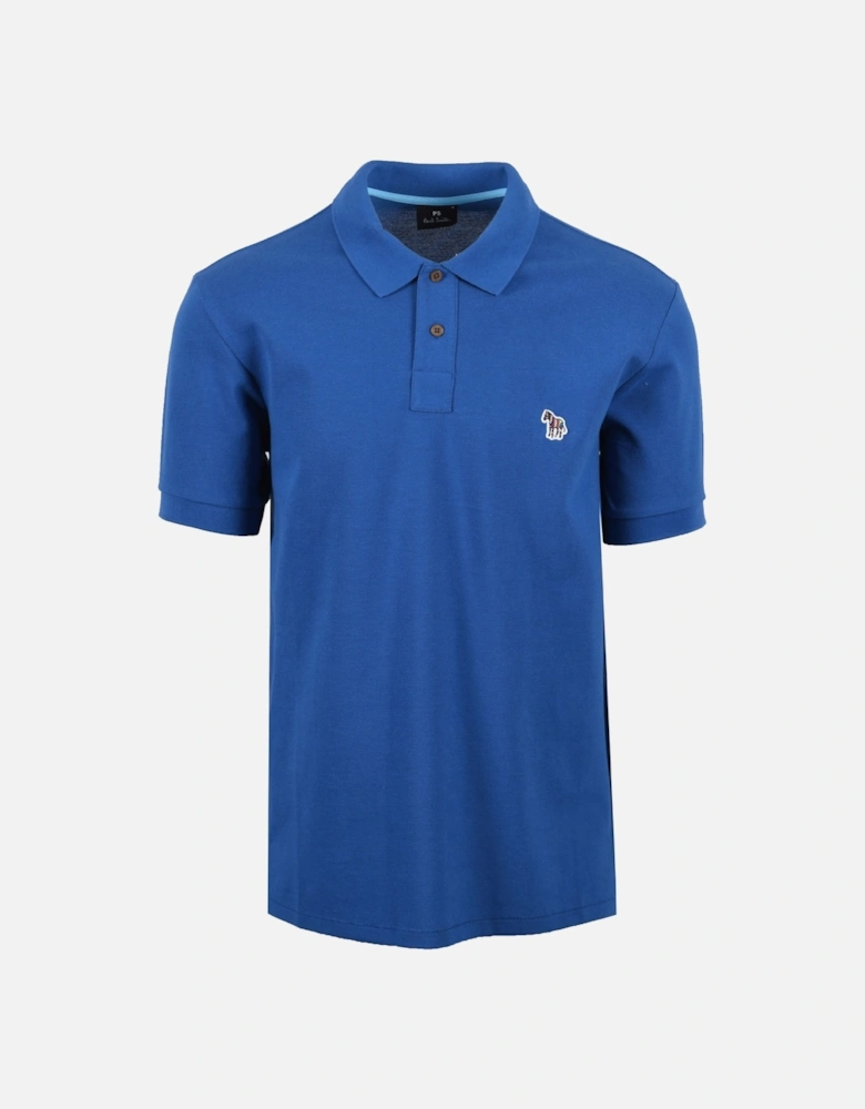 Reg Fit SS Polo Zebra Blue