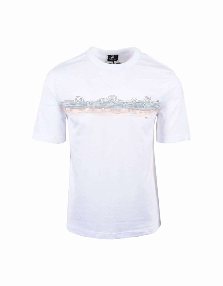 Reg Fit SS T-shirt Desert Stripe White