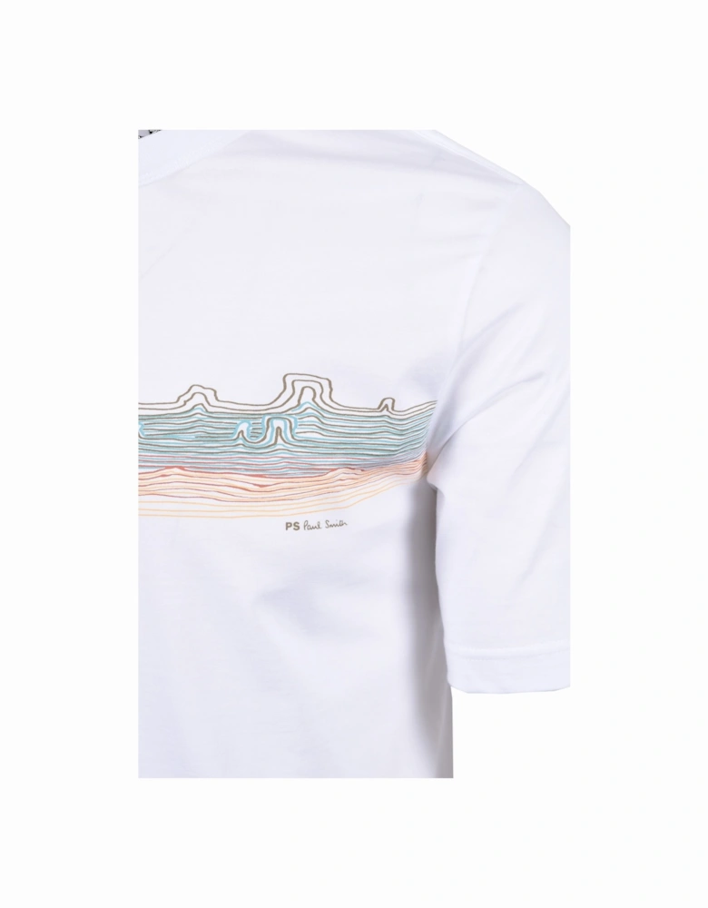 Reg Fit SS T-shirt Desert Stripe White