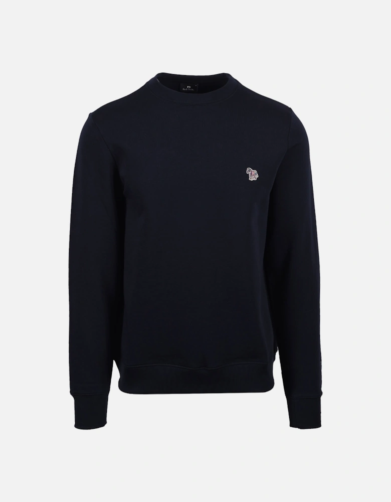 Reg Fit Sweatshirt Zebra Dark Navy