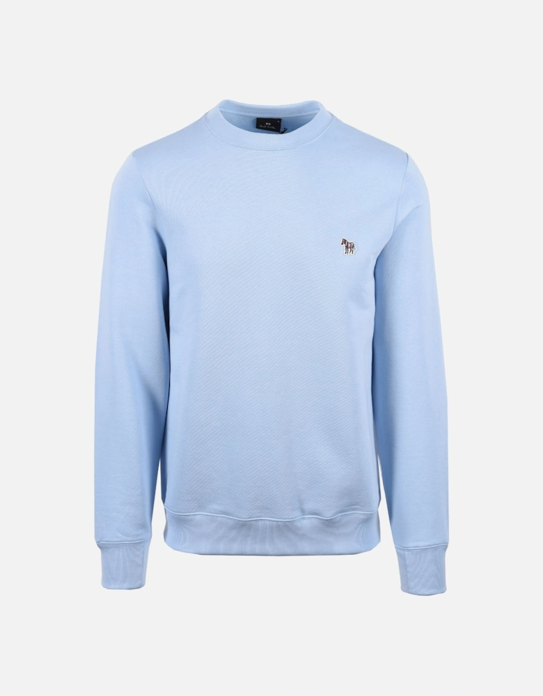 Reg Fit Sweatshirt Zebra Light Blue