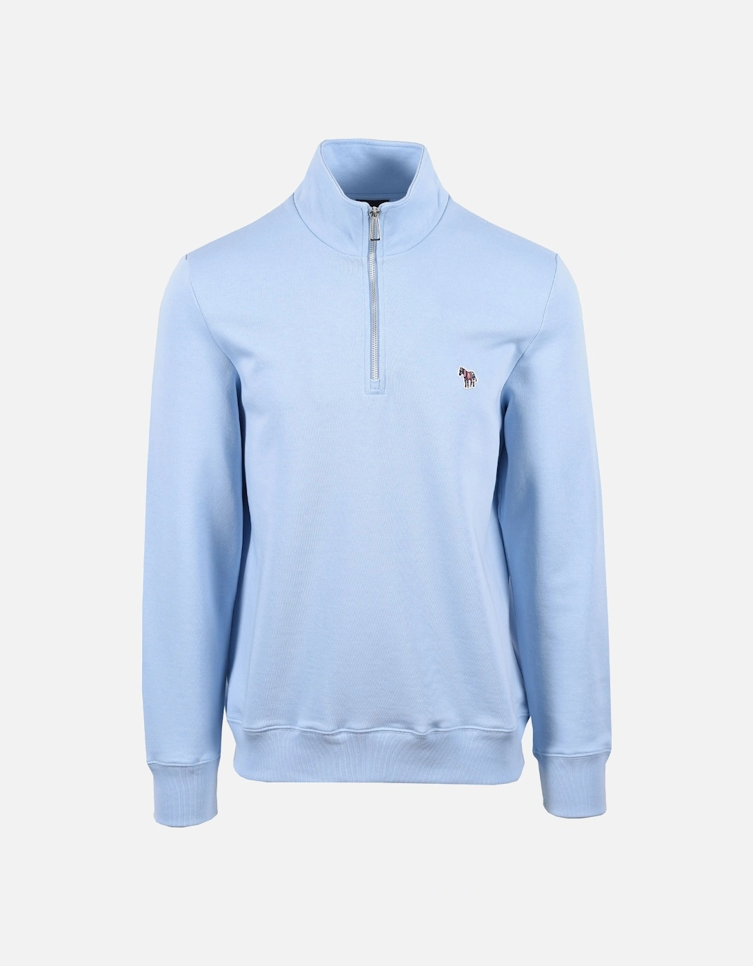 Reg Fit Half Zip Sweat Zebra Light Blue, 6 of 5