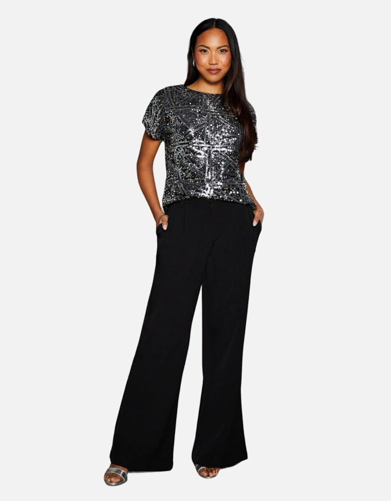 Womens/Ladies Sequin Top