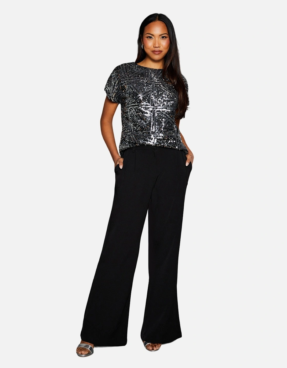 Womens/Ladies Sequin Top