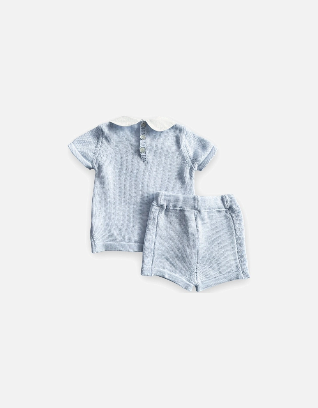 Blue Knit Short Set