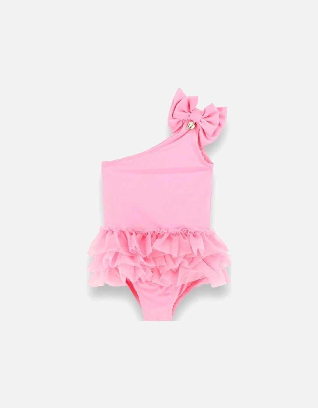 Pink Bow Shoulder Swimsuit