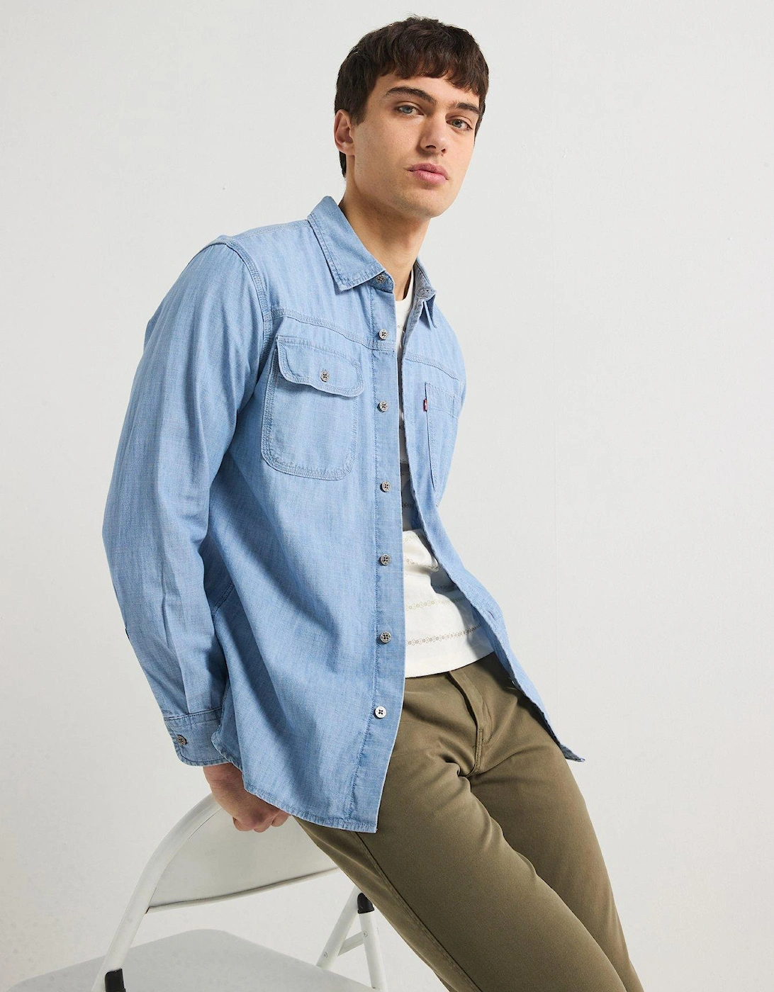 Auburn Worker Denim Shirt - Light Blue, 7 of 6
