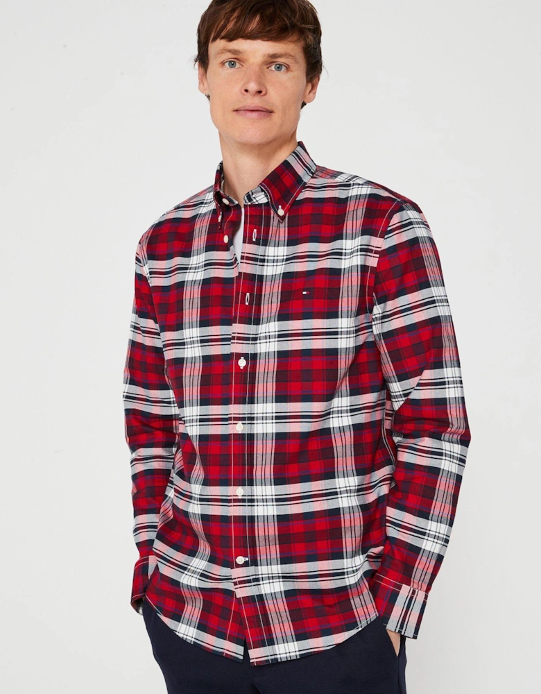 Regular Fit Heritage Plaid Oxford Shirt - Red