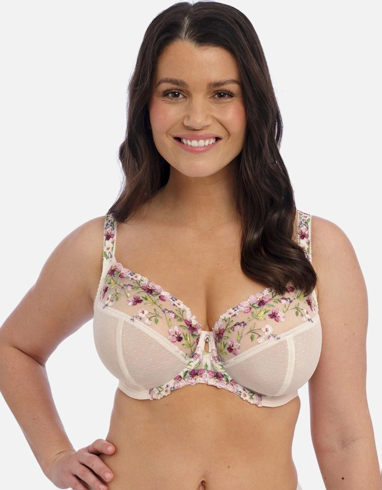 Marie Underwired Side Support Bra - Cream Multi