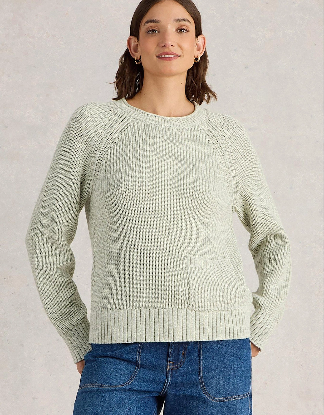 Bailey Cotton Jumper - Green, 2 of 1