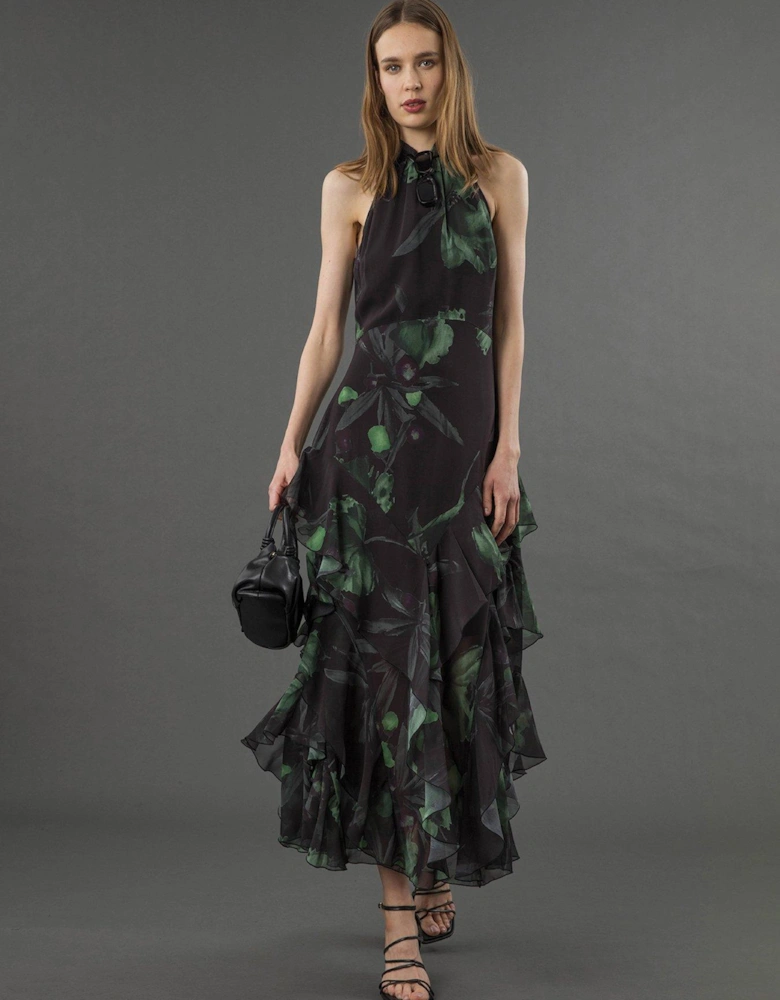 Taylor Maxi Dress With Full Frill Skirt