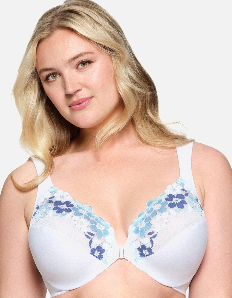 1241 Wonder Wire Front Closure Bra - White