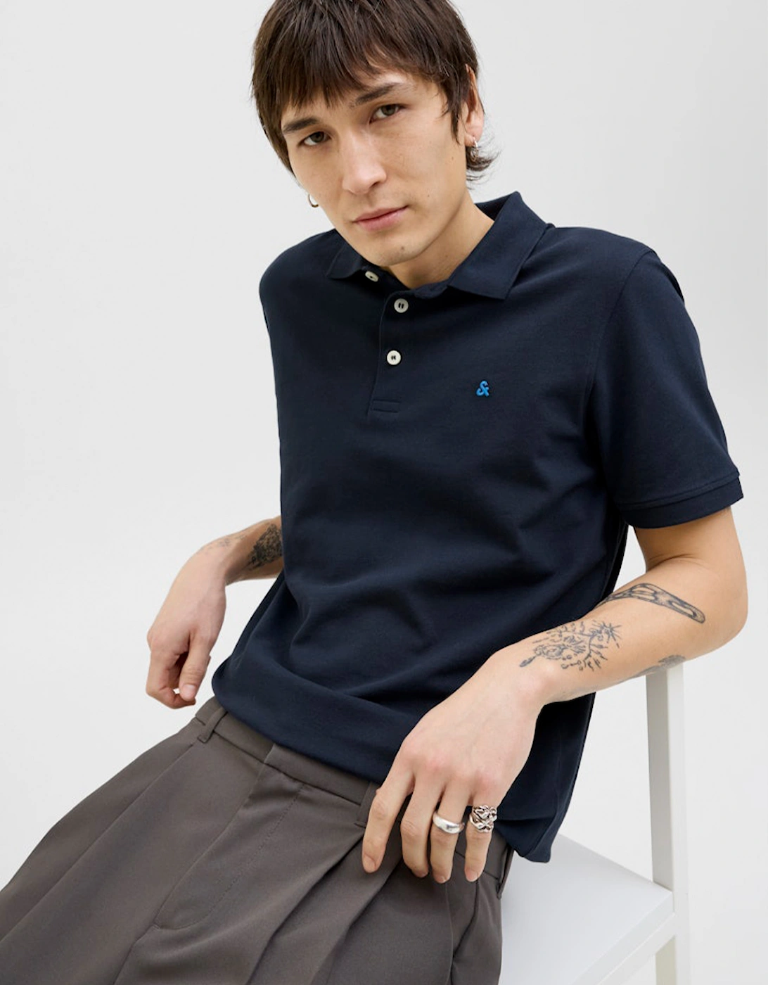 Essentials Paulos Short Sleeve Polo Sky Captain Classic