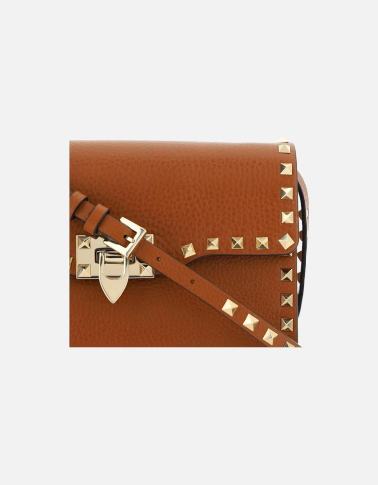 Rockstud Small Leather Shoulder Bag Women - Brown