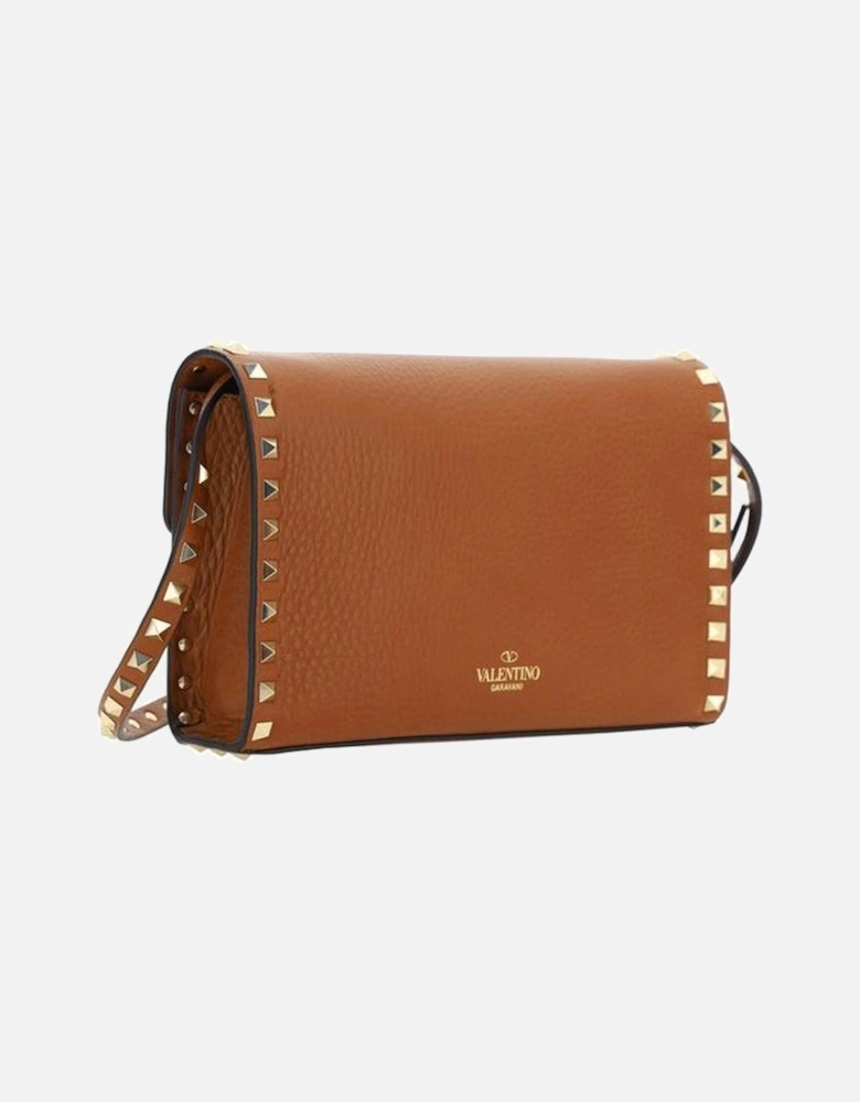 Rockstud Small Leather Shoulder Bag Women - Brown