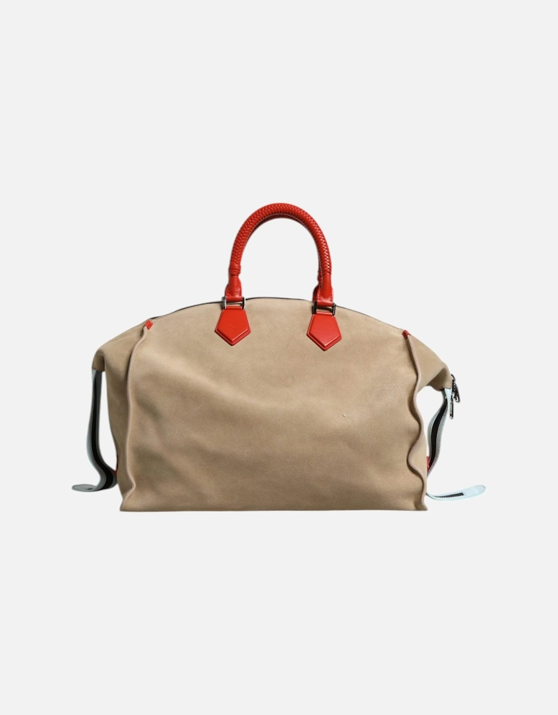 Soft Suede Duffle Bag with Double Handles Women - Beige Luggage