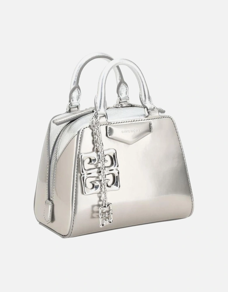 Antigona Cube Leather Shoulder Bag Women - Silver Handbags