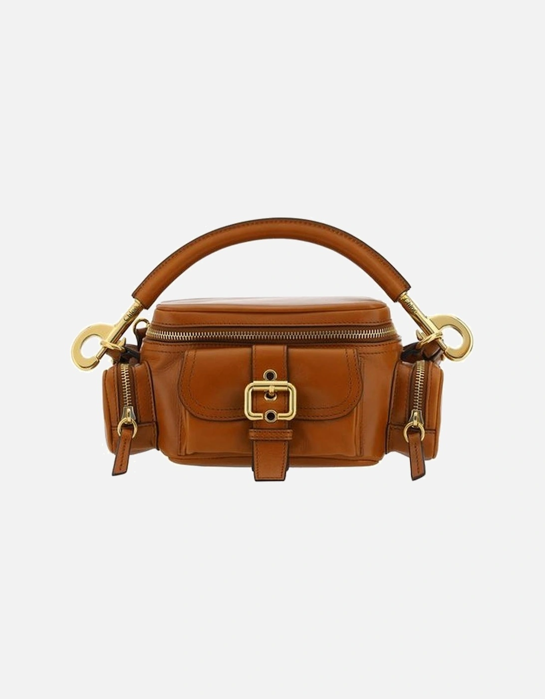 Leather Camera Handbag with Multiple Pockets Women - Brown, 5 of 4