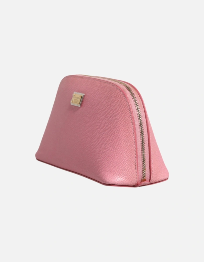 Leather Zip Around Pouch Wallet Women - Pink