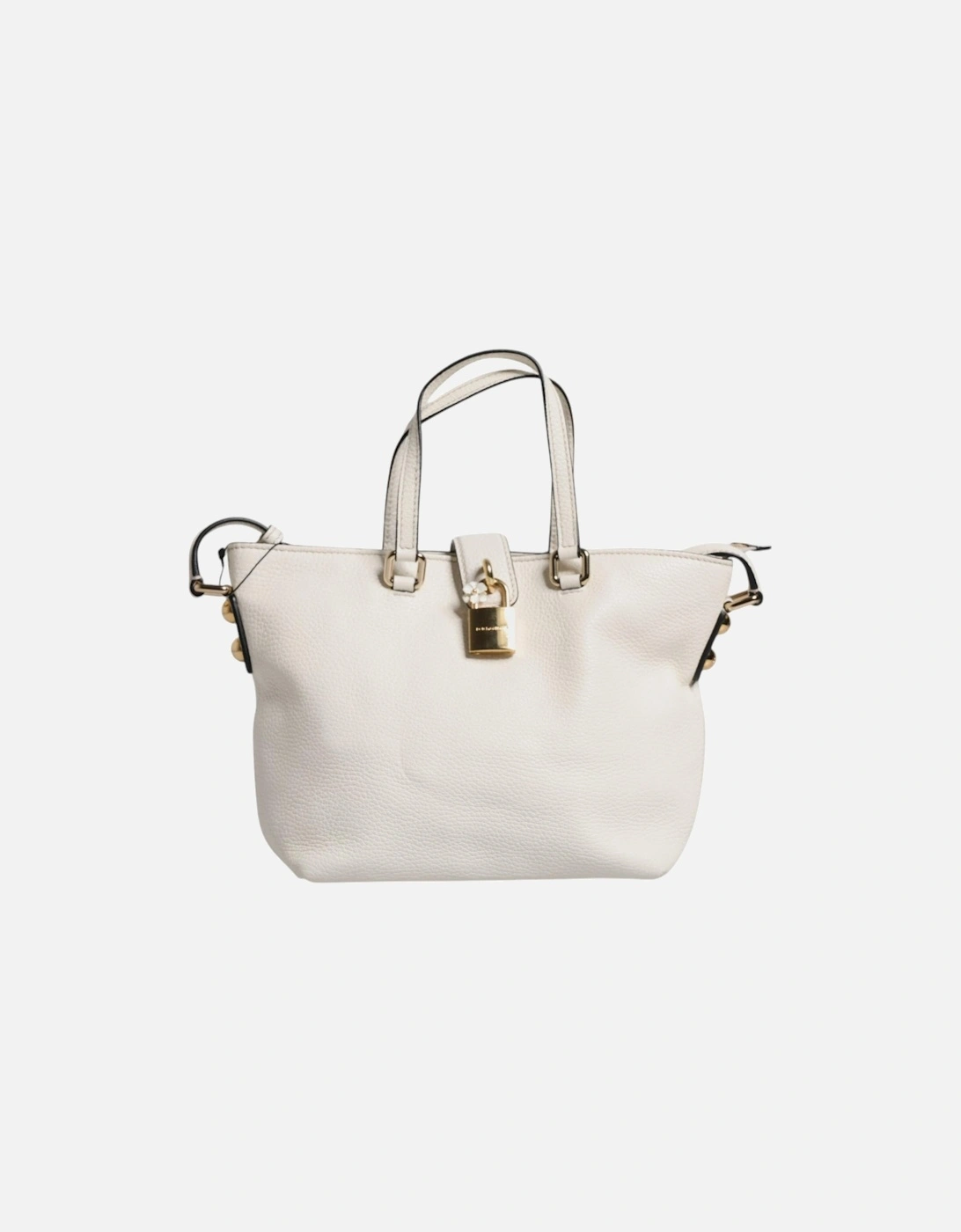 Leather Crossbody Bag with Gold-tone Hardware Women - White