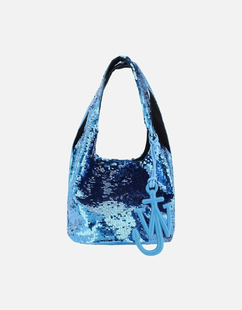 J.W.Anderson Sequin Anchor Bag Hobo Style Women Light Blue Shoulder Bags