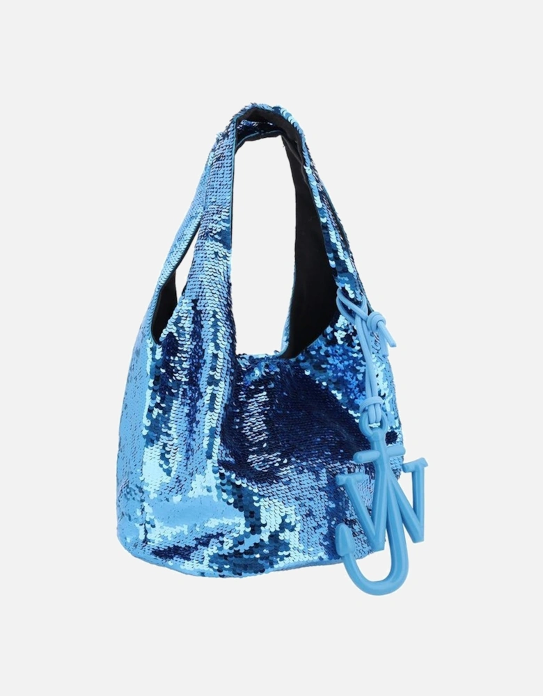 J.W.Anderson Sequin Anchor Bag Hobo Style Women Light Blue Shoulder Bags