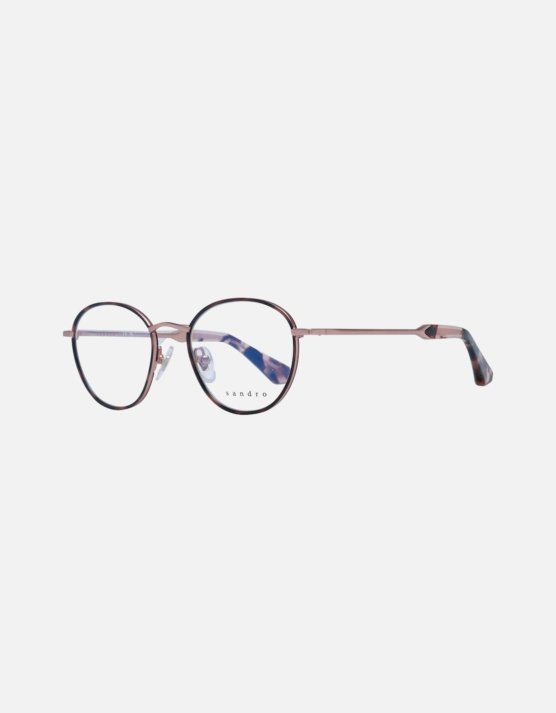 Brown Round Frame Demo Glasses with Plastic Lenses Women, 4 of 3