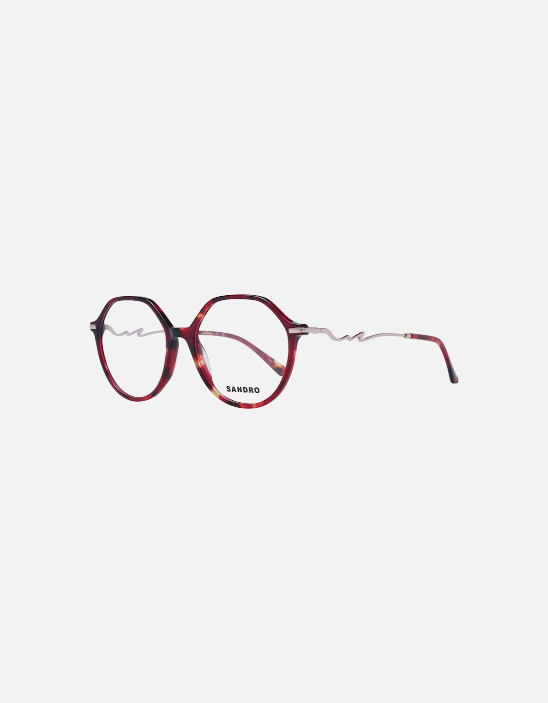 Red Round Acetate Glasses with Demo Lenses - Full Rim Women Frames, 4 of 3